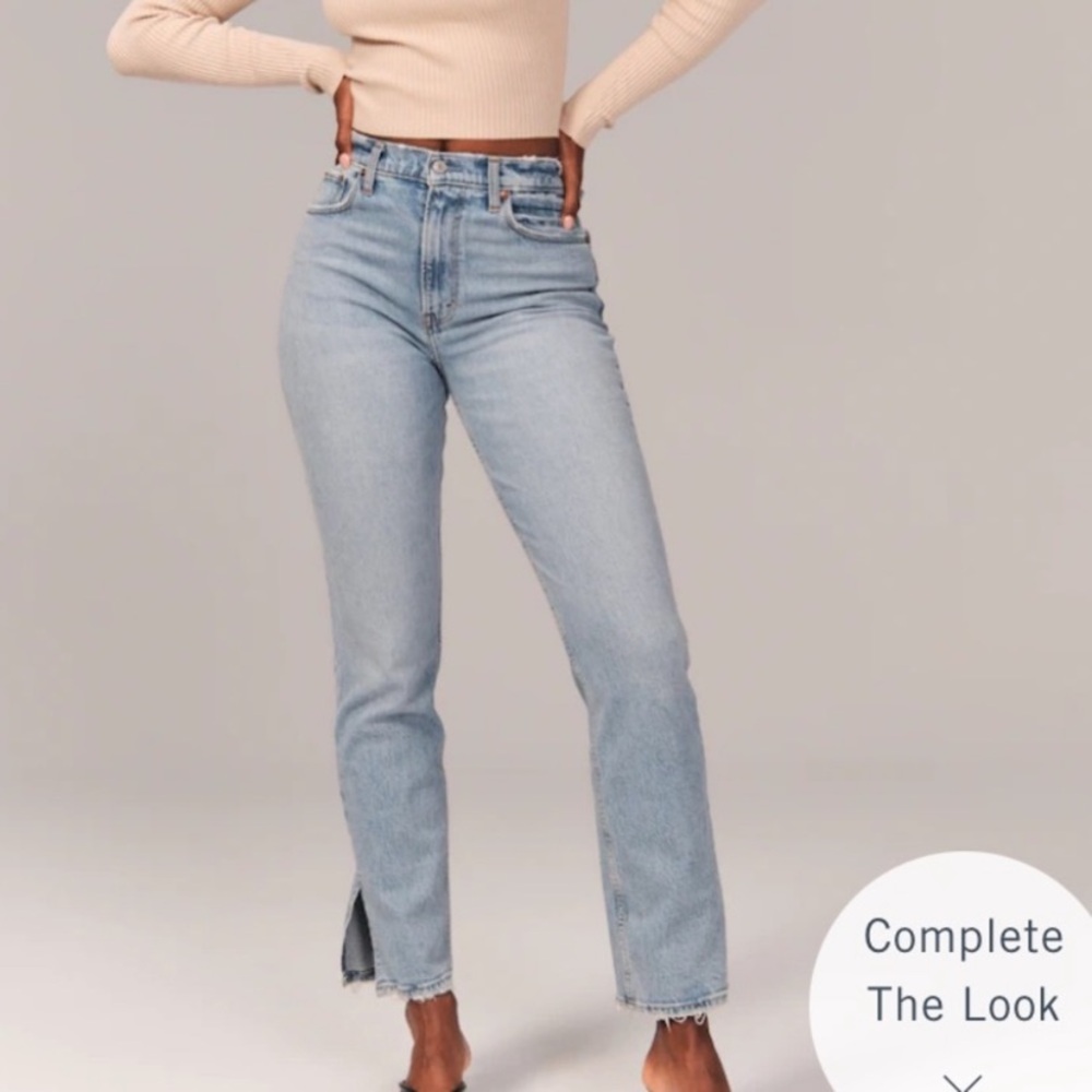 Abercrombie and Fitch the 90s straight Curve Love ultra high Rise Size 26-2R